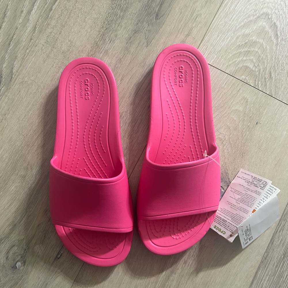 CROCS Pink Sandals with Molded Footbed